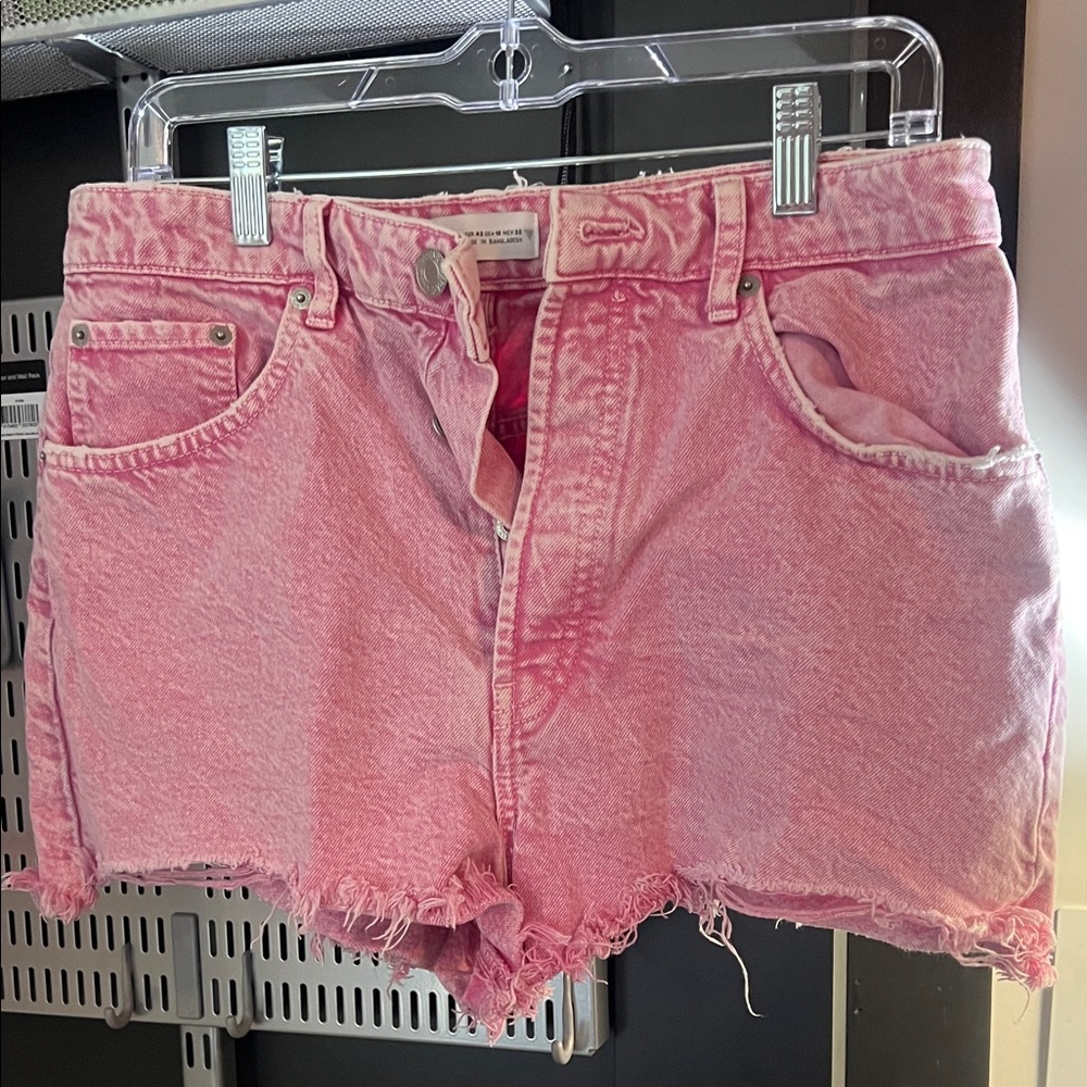 Zara Pink Denim Women Shorts